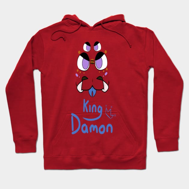 King Damon Face Hoodie by PurplefloofStore